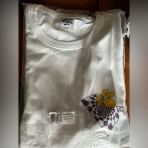 Spiral Checker Perk White Vans t-shirt